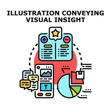 Visual insight concept exploring data analysis and communication 스톡 일러스트