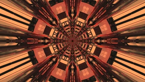 Visual journey through a seamless tunnel loop with dynamic patterns and shape Stock Footage 319431794