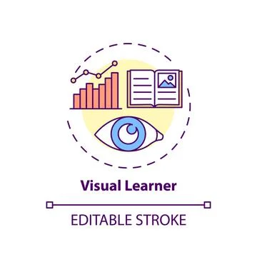 Visual learner concept icon 스톡 일러스트