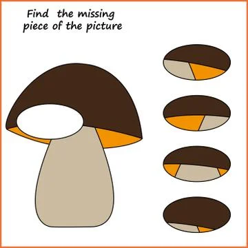 Visual logic puzzle: Find missing piece - Puzzle game for kids. Worksheet for Stock Illustration