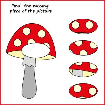 Visual logic puzzle: Find missing piece - Puzzle game for kids. Worksheet for Stock Illustration