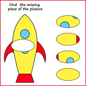 Visual logic puzzle: Find missing piece - Puzzle game for kids. Worksheet for Illustrazione stock