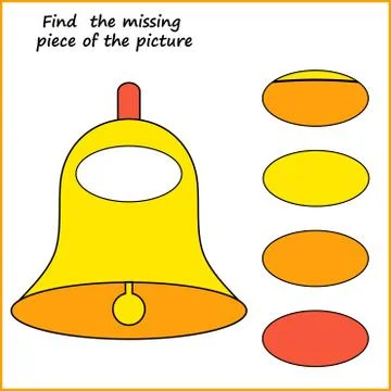 Visual logic puzzle: Find missing piece - Puzzle game for kids. Worksheet for Stock Illustration