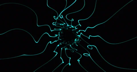 Visual Molecule EDM Techno Club Vj Abstract New Video stock 61359440