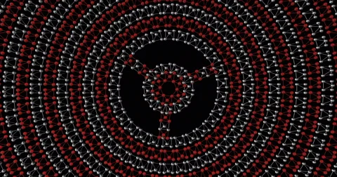 Visual Molecule EDM Techno Club Vj Abstract New Stock Footage 61475229