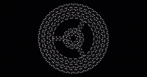 Visual Molecule EDM Techno Club Vj Abstract New Stock Footage 61498819