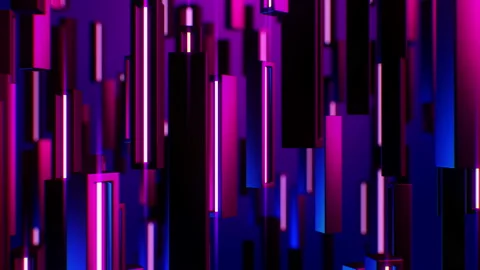 Visual neon lights background loop Stock Footage 237241134