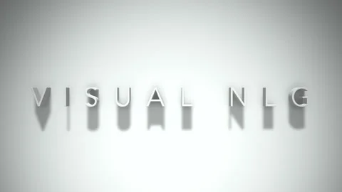 Visual NLG 3D title animation with shadows on a white background Stock Footage 296719922