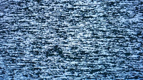 Visual Noise Effect Old TV Video stock 92324480