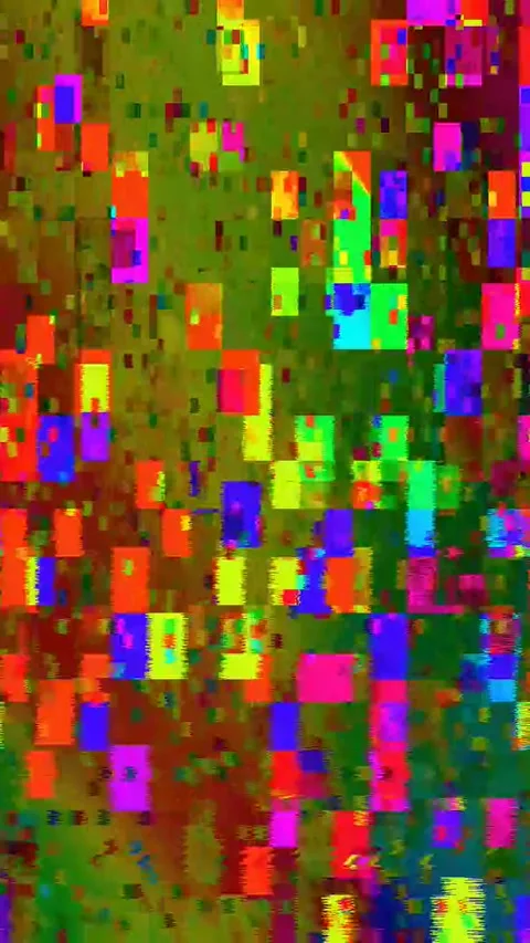 Visual Noise Glitch 4K Vertical Loop — Bad TV Overlay Asset Stock Footage 329678120