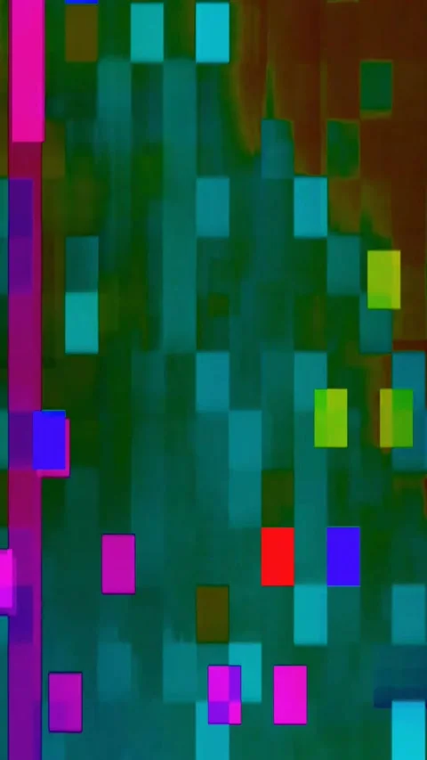 Visual Noise Glitch 4K Vertical Loop — Bad TV Overlay Asset Stock Footage 329679184