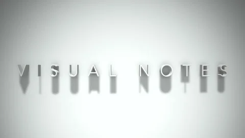 Visual notes 3D title animation white text on a white background Video stock 299376732