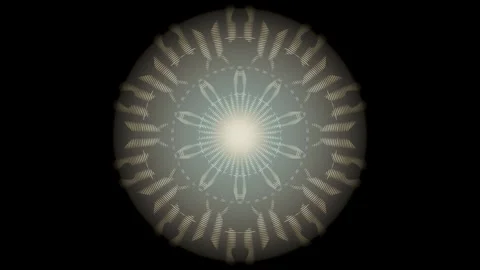 Visual pattern of abstract shapes in circular motion with light Stock Footage 337411316