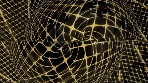 Visual pattern in black and gold with grid design Stock Footage 339963312