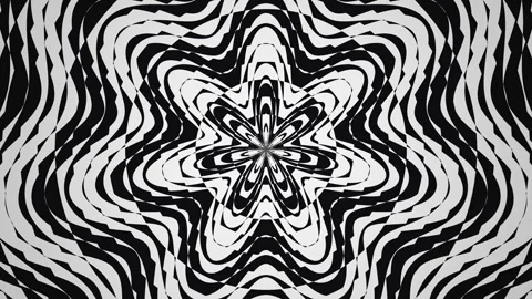 Visual pattern with bold black and white waves creating Stock Footage 339340850