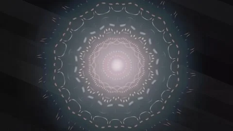 Visual pattern with circular design in dark and light colors Stock Footage 337385503