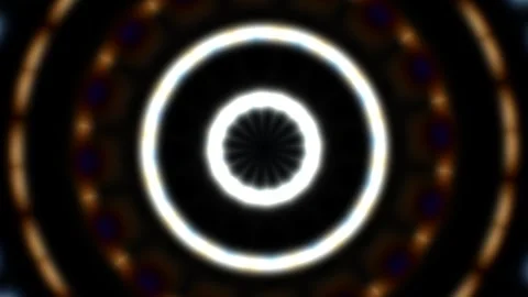 Visual pattern with circular shapes and light effects Stock Footage 338018933