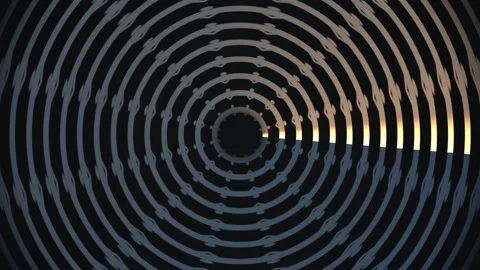 Visual pattern of concentric circles with a dark center Stock Footage 339326777