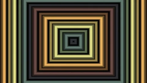 Visual pattern of concentric squares with earthy colors Stock Footage 338323129