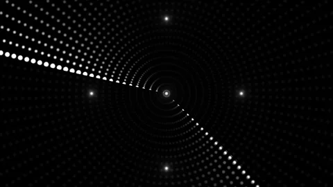 Visual pattern with dots creating depth in a dark space Stock Footage 339329452