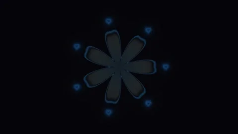 Visual pattern forms flower shape with glowing points Stock Footage 338325671