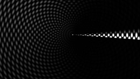 Visual pattern of light dots in a spiral tunnel effect Stock Footage 339336917