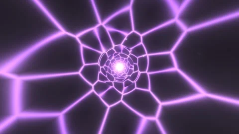 Visual pattern showing light network with purple lines in Stock Footage 338302449