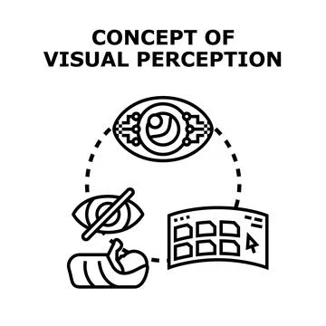 Visual perception concept developing bionic technology vision Stock Illustration