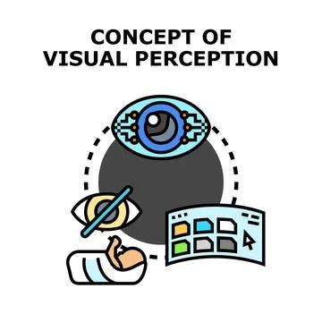 Visual perception concept developing bionic technology vision Stock Illustration