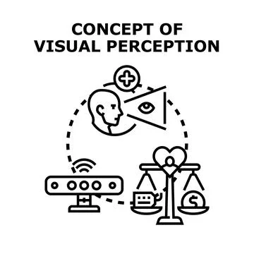 Visual perception concept illustrating technology and value Stock Illustration