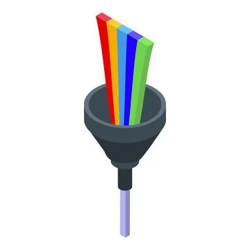 Visual perception funnel icon isometric vector. Memory illusion Stock Illustration