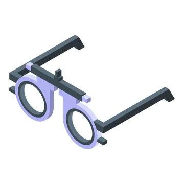 Visual perception glasses icon isometric vector. Sensory eye Stock Illustration
