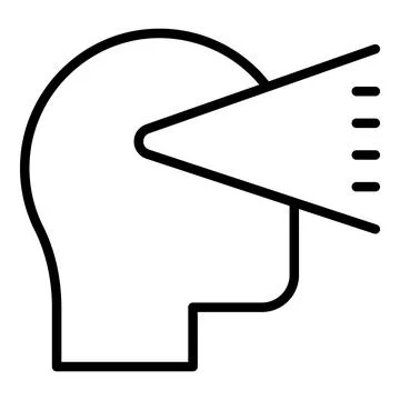 Visual perception icon outline vector. Sensory process Illustrazione stock