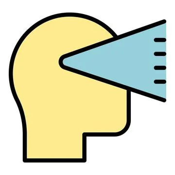 Visual perception icon vector flat Illustrazione stock