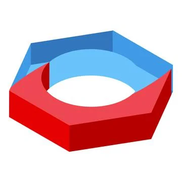 Visual perception magnet icon isometric vector. Memory illusion Stock Illustration