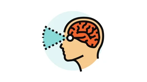 Visual perception occupational therapist color icon animation Stock Footage 326105359