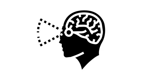 Visual perception occupational therapist glyph icon animation Stock Footage 326152117
