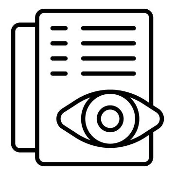 Visual perception paper icon outline vector. Brain health Illustrazione stock