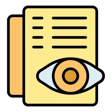 Visual perception paper icon vector flat Illustrazione stock