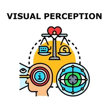 Visual perception processing information and making decisions Stock Illustration