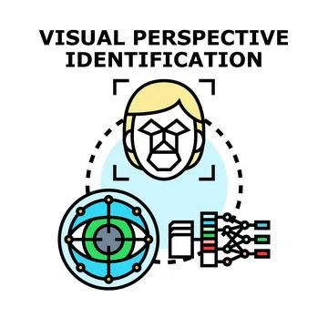 Visual perspective identification using ai technology Stockillustratie