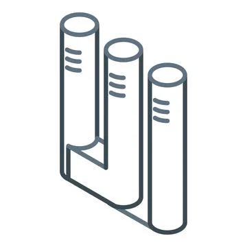 Visual pipes icon isometric vector. Memory perception Stock Illustration