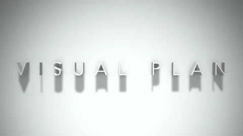 Visual plan 3D title animation with shadows on a white background Stock Footage 297389992