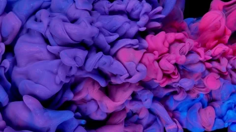 Visual Poetry: Slow Motion Blue and Red Paint Drops Crafting Abstract Beauty in Stock Footage 247927233