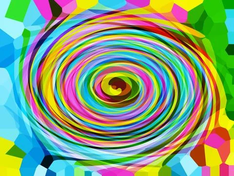 Visual powerful abstract pattern with hypnotic effect Foto stock