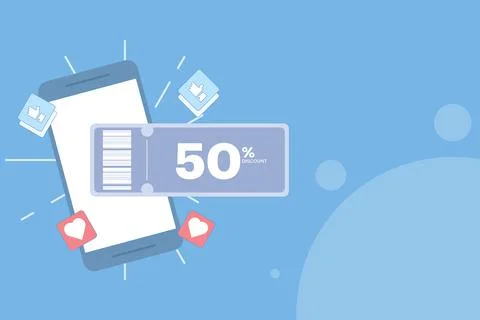 Visual promo code concept. Discount ticket with coupon icon. Stock Illustration