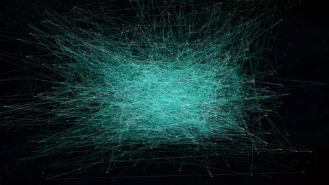 Visual representation of abstract data flowing in digital Stock Footage 340044248