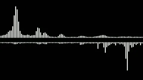 Visual representation of audio waveforms in a digital format Stock Footage 325037927