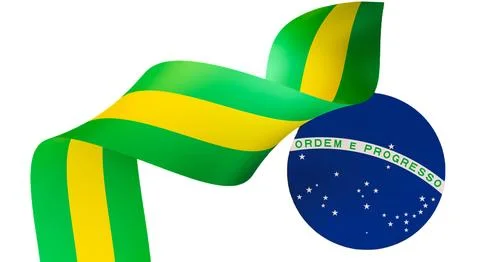 A visual representation of Brazilian Independence Day features the national.. Stock Photos