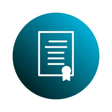 A visual representation of certification documentation displaying professio.. Stock Illustration